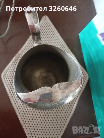 Красива посребрена кана , снимка 2 - Антикварни и старинни предмети - 54180154