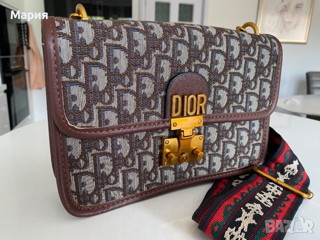 Елегантна Диор/Dior кафява чанта , снимка 3 - Чанти - 40712275