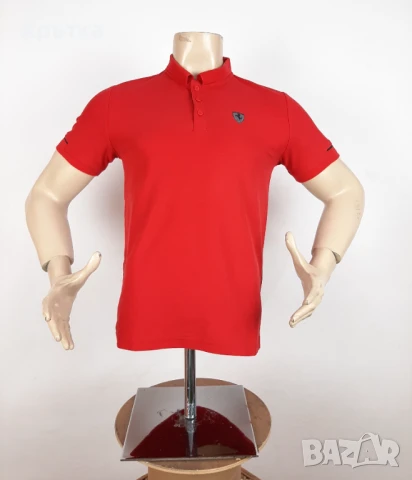 Puma x Ferrari - Оригинална мъжка тениска с яка размер S, снимка 2 - Тениски - 50954041
