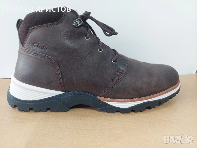 CLARKS Topton Mid-Естествена кожа(Като Нови)-№45, снимка 7 - Мъжки боти - 53339112