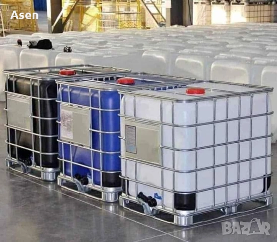 IBC бидон 1000л, IBC контейнер, бидон за вода, пластмасов бидон, бидон 1 кубик, резервоар за вода, б