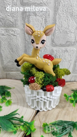 Аранжировка със Сърнички и скандинавски мъх!!, снимка 12 - Декорация за дома - 51308863