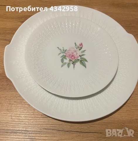 Hutschenreuther.1950-те. Порцеланова чиния., снимка 4 - Антикварни и старинни предмети - 52899059