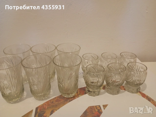 Стари Кристални чаши за ракия 50 и 100 грама , снимка 8 - Антикварни и старинни предмети - 54257584