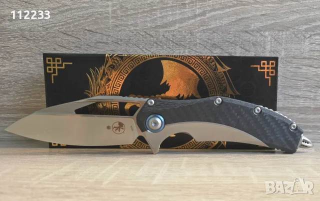 Microtech Matrix TitaniumCF Handle Hand Rubbed Satin 165C-4CFTI, снимка 2 - Ножове - 56327945