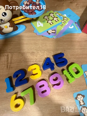 Образователна игра с везна- маймуна и цифри, снимка 5 - Образователни игри - 49810222