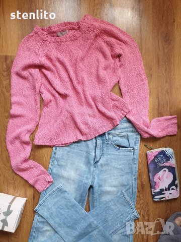 Розова блузка с отворен гръб, снимка 3 - Блузи с дълъг ръкав и пуловери - 29156272