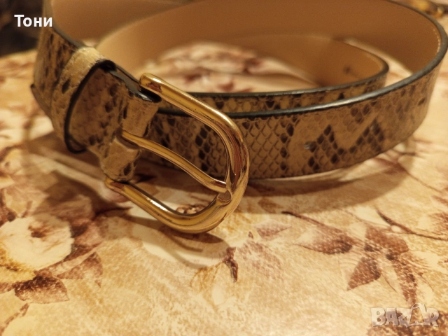 H&M Нов Красив Дамски Кожен Колан М/115см., снимка 2 - Колани - 52684500