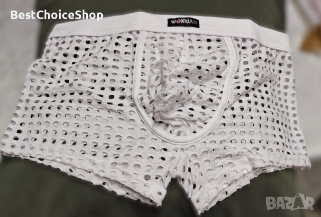 Меки дишащи боксерки, прозрачни къси боксерки, мрежести охлаждащи, снимка 5 - Бельо - 53090998