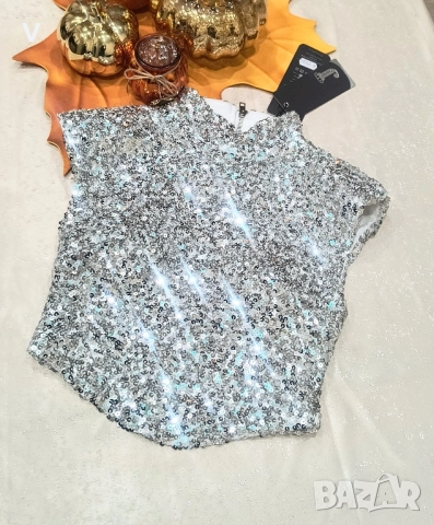 Дрехи Junona Юнона черен блестящ кроп топ бюстие Лачено яке сако палто кожен клин , снимка 3 - Корсети, бюстиета, топове - 52467434