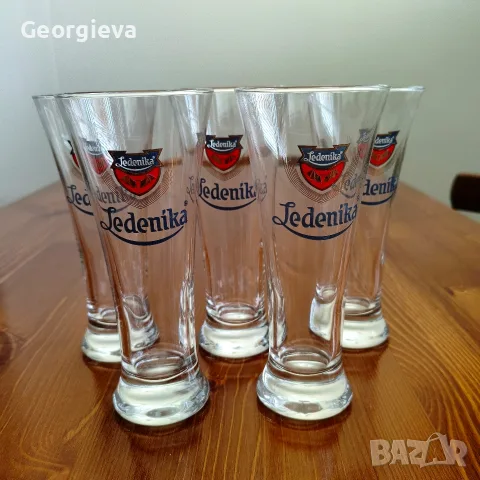 Чаши за бира Леденика 5 броя., снимка 1 - Чаши - 55775271