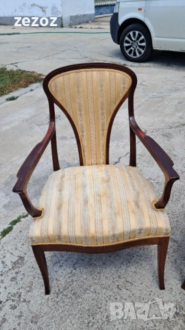 Ретро комплект махагон, снимка 5 - Дивани и мека мебел - 52649872