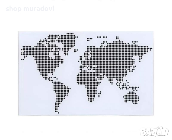 Стъклено бюро с мотив на карта на света , снимка 6 - Бюра - 44648109