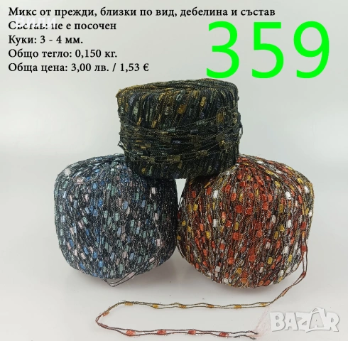 Евтини прежди в малки количества - нови и остатъци , снимка 11 - Други - 52042527