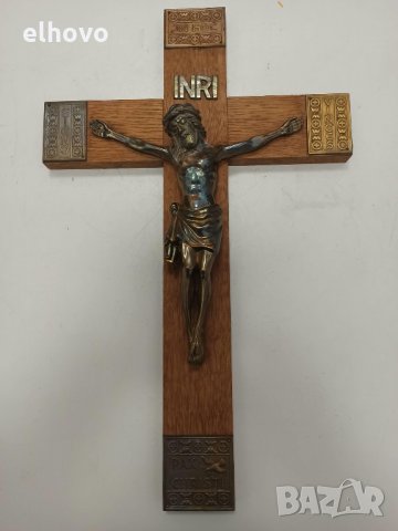 Дървен кръст разпятие Исус Христос, снимка 5 - Други ценни предмети - 31410314