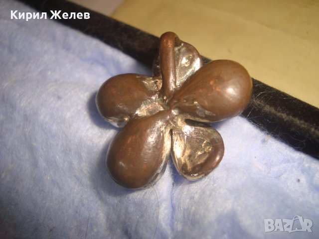 СТАР ФЛОРАЛЕН МЕДЕН КРИСТАЛЕН АРТ МЕДАЛЬОН ЦВЕТЕ 27878, снимка 5 - Колиета, медальони, синджири - 37127770