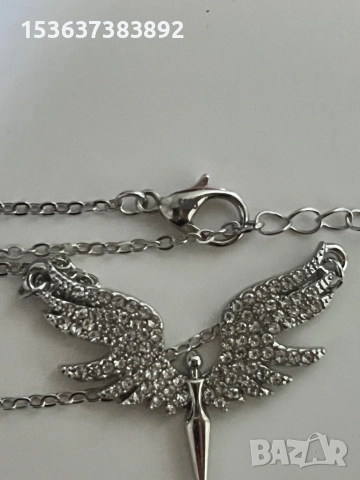 Сребърно колие с мече, роза и торбичка, рожден ден, годишнина, подарък, снимка 7 - Колиета, медальони, синджири - 51761482