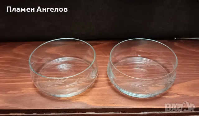 Стари стъклени купи 2 броя. , снимка 2 - Други - 50048631