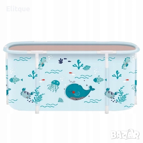 Сгъваема преносима вана XXL с възглавница и топлоизолация – Комфорт и удобство в малката баня, снимка 5 - Душ кабини и вани - 52853425