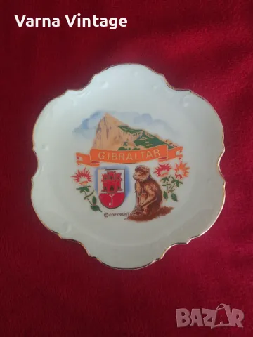 Красива колекционерска порцеланова чиния Гибралтар