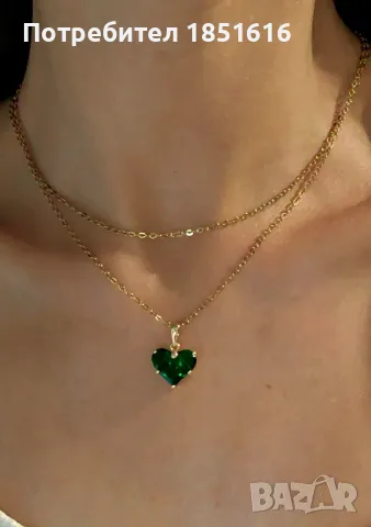 Двуредов синджири от неръждаема стомана с висулка.