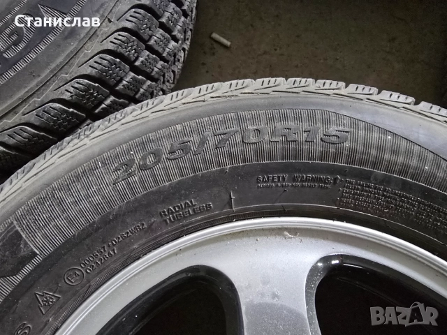 Оригинални джанти с гуми за Субару 205/70 R15, снимка 3 - Гуми и джанти - 52044546