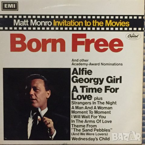 Грамофонни плочи Matt Monro – Born Free (Invitation To The Movies), снимка 1 - Грамофонни плочи - 39002108
