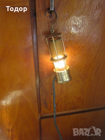Страхотна бронзова лампа фенер , снимка 5 - Настолни лампи - 32069414