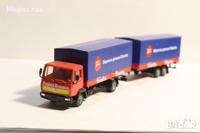 HERPA H0 1/87 MERCEDES 814 817 РЕМАРКЕ МОДЕЛ КАМИОН, снимка 3 - Колекции - 53378006