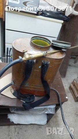 Стара медна лозарска пръскачка АРТО – Нова Загора (ретро), снимка 2 - Градинска техника - 54238110