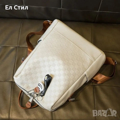 💕Чанта-раница Whitney Beige цвят екрю, снимка 4 - Чанти - 53943917