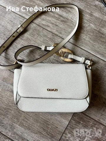 Нова елегантна ежедневна бяла кожена чанта 