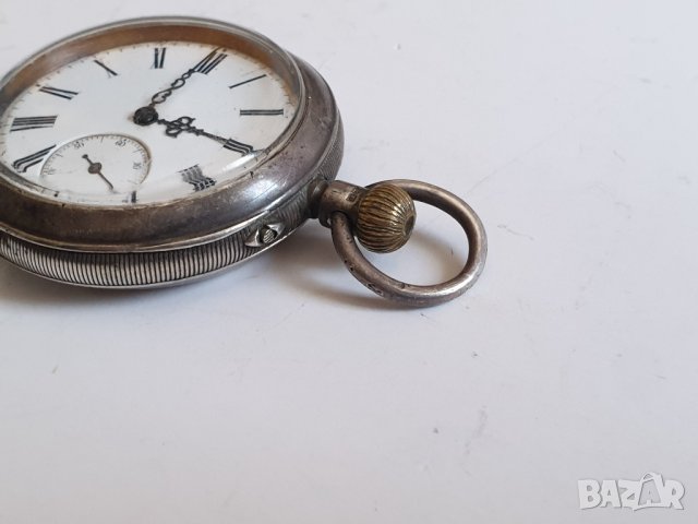 Сребърен джобен часовник, снимка 2 - Антикварни и старинни предмети - 39741578