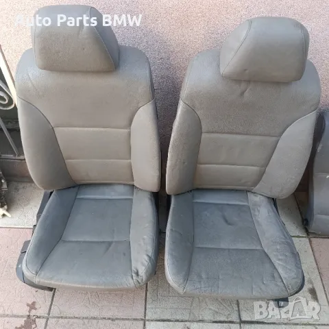 Кожен салон BMW E60 Седалки БМВ Е60 Сив кожен салон BMW E60, снимка 4 - Части - 50406873