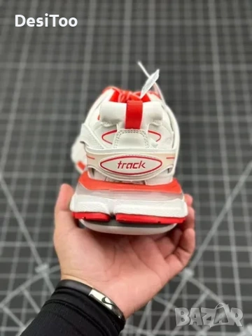 Balenciaga Track Sneaker "White/Red" , снимка 6 - Маратонки - 54358803