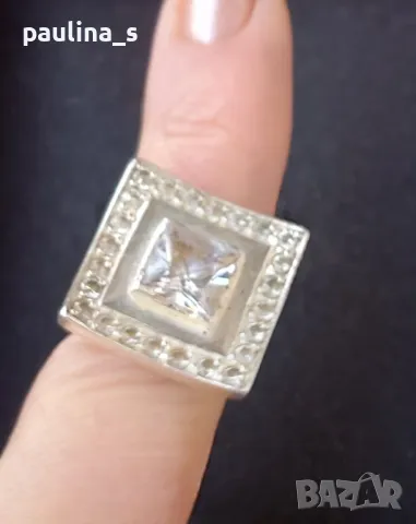 Два броя / Масивен сребърен пръстен с камъни / проба 925, снимка 16 - Пръстени - 15727690