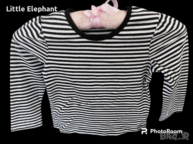 Блузка с дълъг ръкав за 3-4 год мом бяло и черно райе,Англия/нова