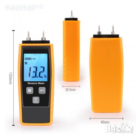  Дигитален Влагомер За Дървесина С Предпазен Капак, 3 Х ААА Батерии , снимка 2 - Друга електроника - 30594497