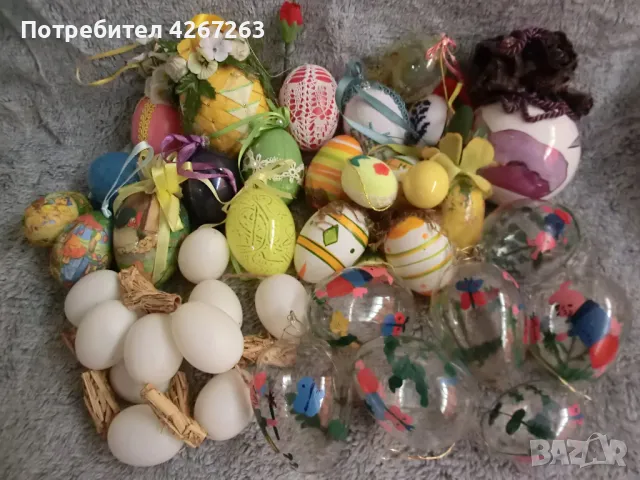Голям лот декоративни яйца, цената е за целия лот, снимка 2 - Декорация за дома - 49782048