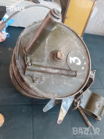 Стара руска военна лебедка с два барабана, снимка 4 - Антикварни и старинни предмети - 53282954