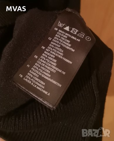 Нова H&M XS есенна рокля с дълъг ръкав по тялото черна, снимка 3 - Рокли - 34183493