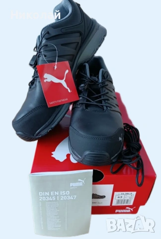 Продавам чисто нови работни обувки Puma Velocity Black Low S3 ESD, снимка 2 - Други - 53961104