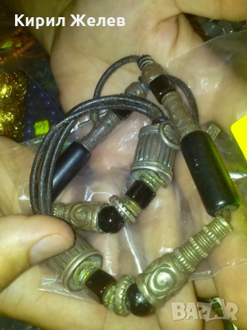 УМБОПО МАРКОВО АРТ ХЕНД-МЕЙД ПОСРЕБРЕНО с КОЖА КОЛИЕ 2784, снимка 4 - Колиета, медальони, синджири - 29637580