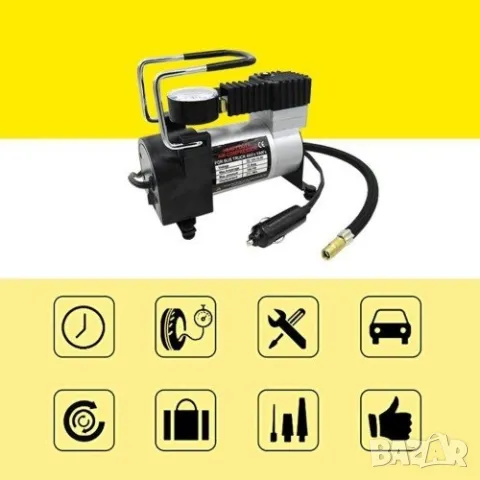 Компресор за Въздух Гуми 150W метален корпус и манометър , снимка 5 - Водни помпи - 32097483