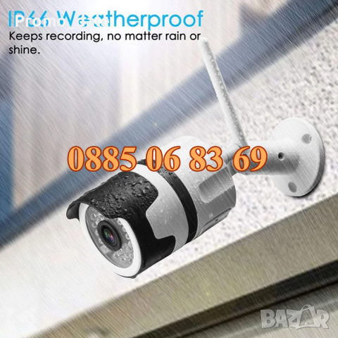 Безжична Wi-Fi IP камера за видеонаблюдение, снимка 2 - IP камери - 44584319