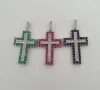 Сребърен Кръст със Сапфири/Рубини/Изумруди, снимка 1