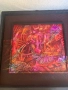 картина абстракция в червено  , снимка 4