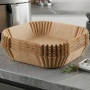 Незалепващи хартиени подложки за Air Fryer 20 x 20 x 4.5 cm – 100 бр. - топлоустойчиви до 240°C, снимка 1