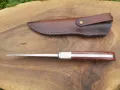 Ловен нож ръчна изработка с кожена кания,фултанг,LN401, снимка 5