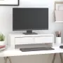 vidaXL Поставка за монитор, бяла, 50x27x15 см, бор масив, снимка 2